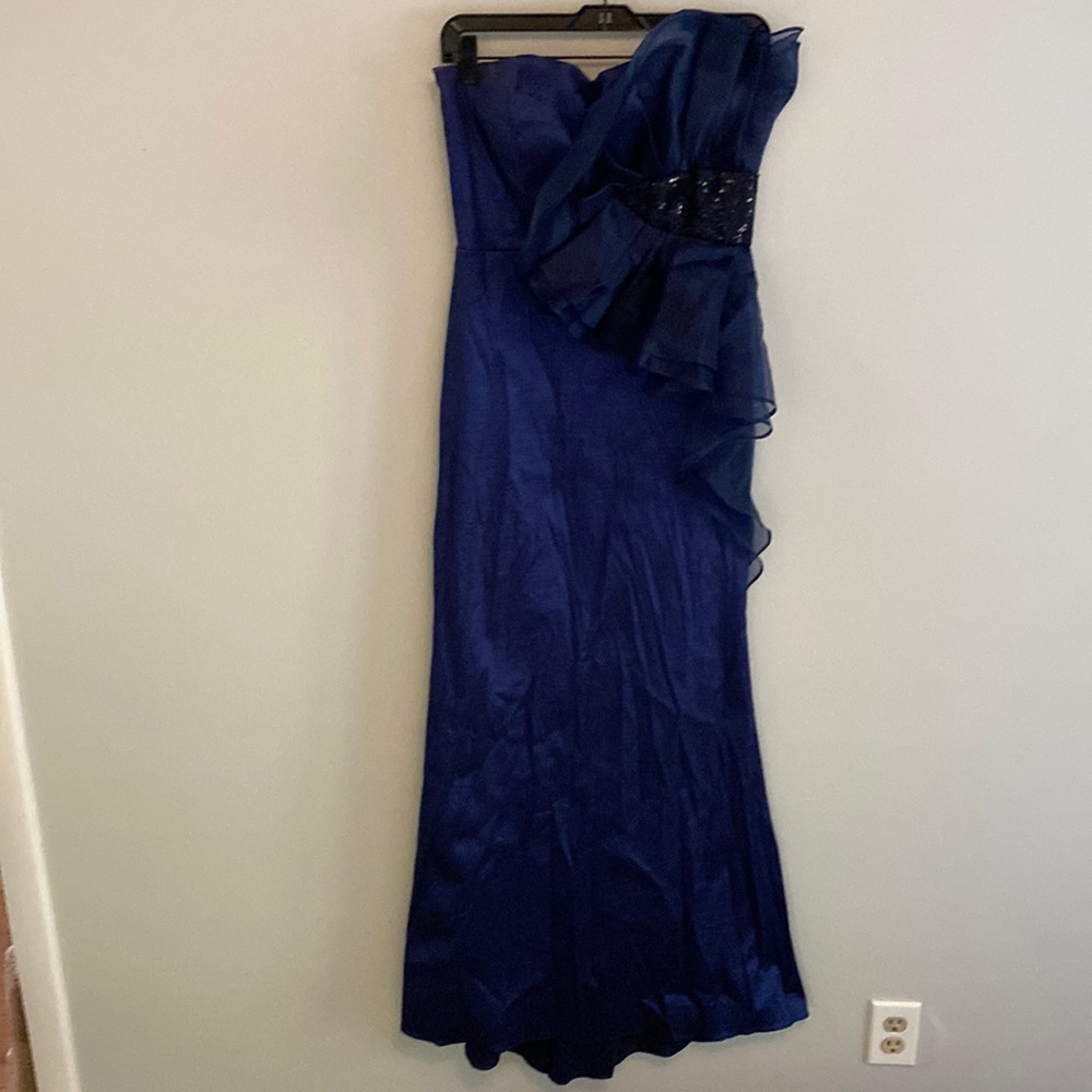 Betsy & Adam Navy Blue Evening Dress